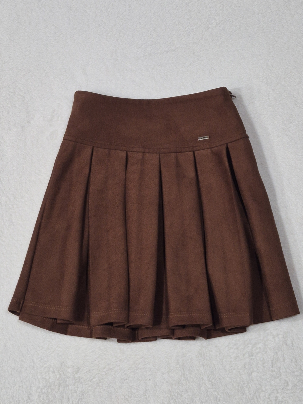 Girl's Zara Faux Suede Pleated Skirt